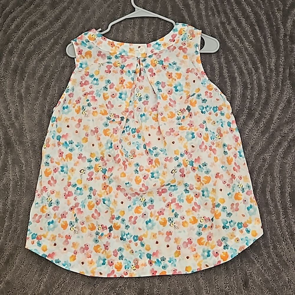 Talbot Women's size X light weight sleeveless shirt, floral with bees - Picture 13 of 15